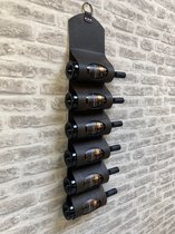 Dries Design D3SD - wijnfles houder - wijnflessen houder - flessenhouder - wijnrek - flessenrek - cognac rek - whisky rek - leder 6 - bruin