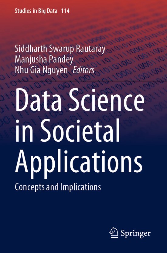 Studies in Big Data114- Data Science in Societal Application ... - cover