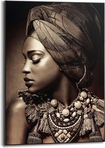 Schilderij Afrikaanse Vrouw 70x50 cm