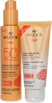 Nuxe Sun Spray Sun Délicieux SPF 50 + Shampooing Après- Sun Cheveux Et Corps - 150 ml - 100 ml