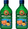 Möller's Omega-3 Levertraan Tutti Frutti - 2 x 250ml - Omega-3 visolie voor kinderen - Levertraan vloeibaar – Levertraan met fruitsmaak