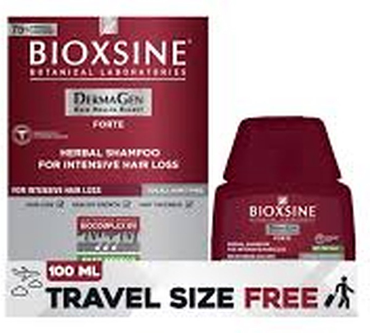 Bioxsine forte shampoo 300 ml plus 100 ml forte shampoo (400 ml) anti haaruitval