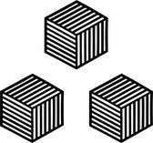 Krumble Pannenonderzetter - Set van 3 - Hexagon - Pannenonderlegger - Tafelaccessoire - Hittebestendig - Siliconen - 14 x 24 - Zwart