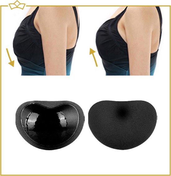 ATTREZZO® Push up pads voor BH of Bikini - Zwart - BH Vulling - Waterproof - Zelfklevend