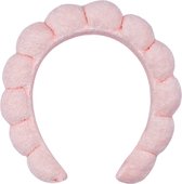 Boozyshop ® Fluffy Haarband - Skincare - Haarband make up - Diadeem - Spa - Headband - Hairband - Roze