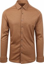 Desoto - Overhemd Strijkvrij Kent Bruin - Heren - Maat L - Slim-fit