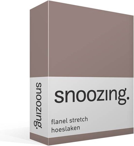 Snoozing stretch flanel hoeslaken - Lits-jumeaux - Taupe