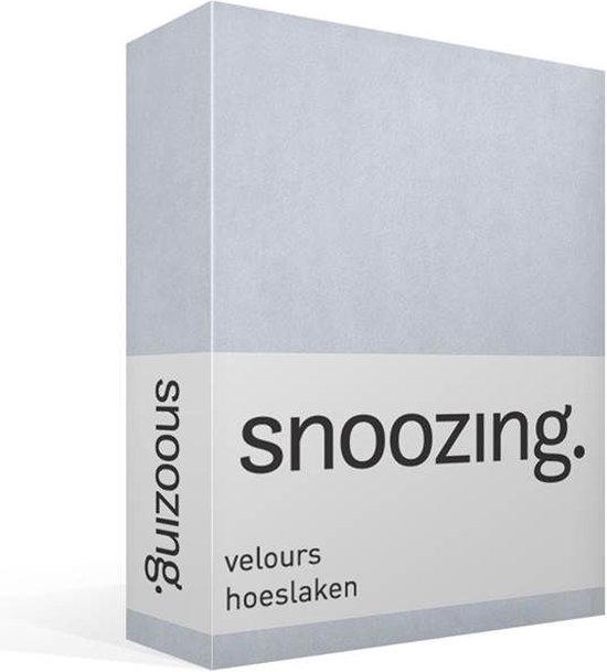 Snoozing velours hoeslaken - Extra breed - Hemel