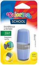 Colorino-Puntenslijper met gum-2 in 1-Handig voor op school-Handig voor op kantoor.