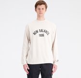 T-shirt New Balance Essentials Varsity à manches longues pour homme - MOONBEAM - Taille XL