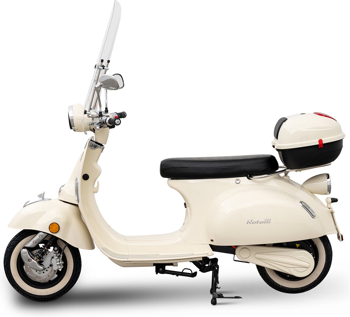 E-scooter - Retelli Vecchio Classico 20ah - Dreamy Latte - Keuze uit; Brom/snor - retro - incl kenteken, tenaamstelling en rijklaar maken – foto 6