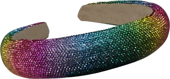 Jessidress® Luxe Haar diadeem met Glitters Diademen Dames Haarband Feestelijke Hoofdband - Multi