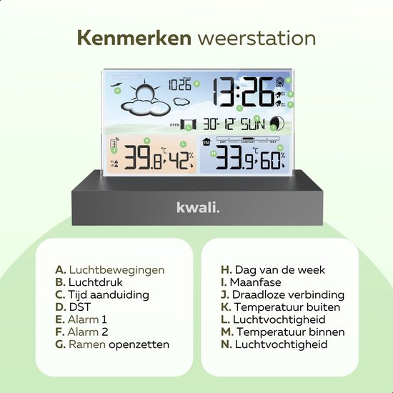 Station Météo avec écran LCD Températures, Prévisions LA CROSSE TECHNOLOGY  - Loisir-Plein-Air