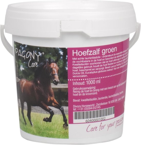 Pagony Care Hoefvet 1kg - Maat: 1 - Groen - Vet