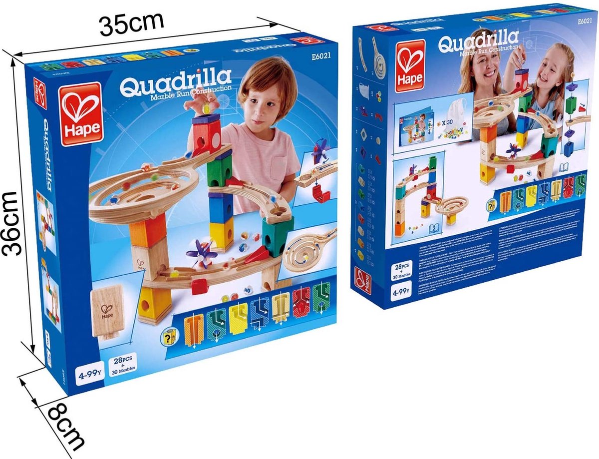 Hape Quadrilla Knikkerbaan Race to the Finish - 58-delige houten bouwset voor kinderen vanaf 4 jaar — afbeelding 9