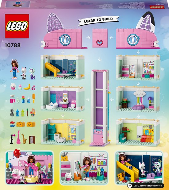 LEGO Gabby's poppenhuis Gabby's poppenhuis Speelgoed Speelgoed met 4 Minifiguren en Accessoires voor Kinderen 4+ - 10788