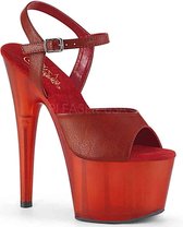 Pleaser Sandaal met enkelband, Paaldans schoenen -36 Shoes- ADORE-709T Paaldans schoenen Rood