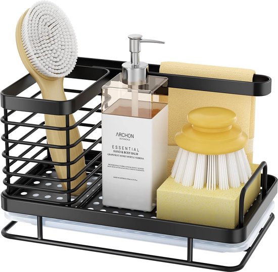 Spoelbak Organizer, Zwart, Voor De Keuken Gootsteenorganizer D 933160