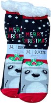 Sukats® Huissokken - Homesocks - Maat 36-41 - Anti-Slip - Fluffy Sokken - Huissokken Dames - Kerst - Kerstsokken - Slofsokken - Variant 6 - Meerdere Maten en Varianten