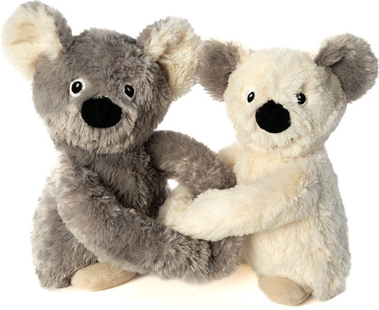 Warmteknuffel Koala knuffelende papa met kind Habibi warmie 23x19 cm - opwarmknuffel geschikt voor oven en magnetron koala - magnetronknuffel koala's - knuffelende koala's - knuffel koala - Habibi