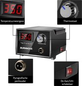 Houtbrander - Pyrografie - Instelbare Temperatuurregeling (300-750°C) - Digitaal Scherm - Zwart