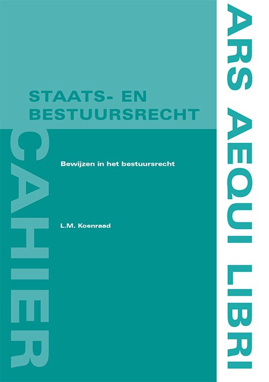 Ars Aequi cahiers Staats- en bestuursrecht - Bewijzen in het ... - cover
