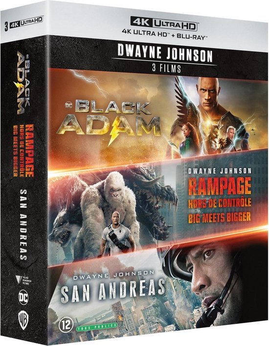 Black Adam + Rampage - Big Meets Bigger + San Andreas (4K Ultra HD Blu-ray)