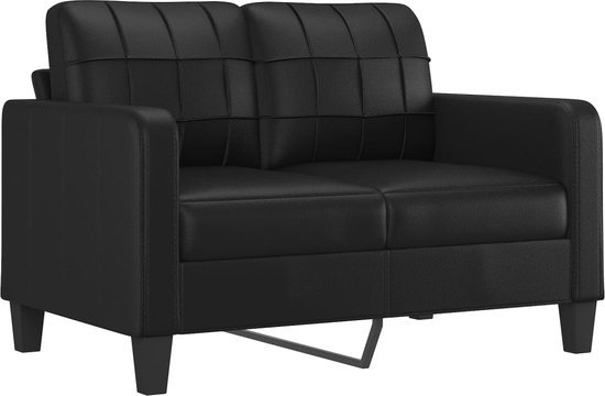 vidaXL Canapé deux places Noir Faux cuir 120 cm