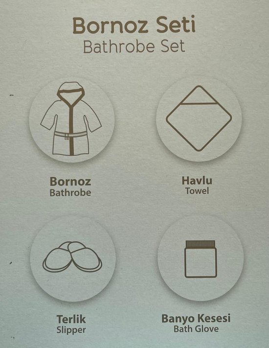 Badjas met capuchon 5-delig - badcape met capuchon voor baby - Set badjas - 100% katoen - Voor baby's van 0- 24 maanden - Oeko-tex gecertificeerd - poesje - badhanddoek van Merkloos — afbeelding 2
