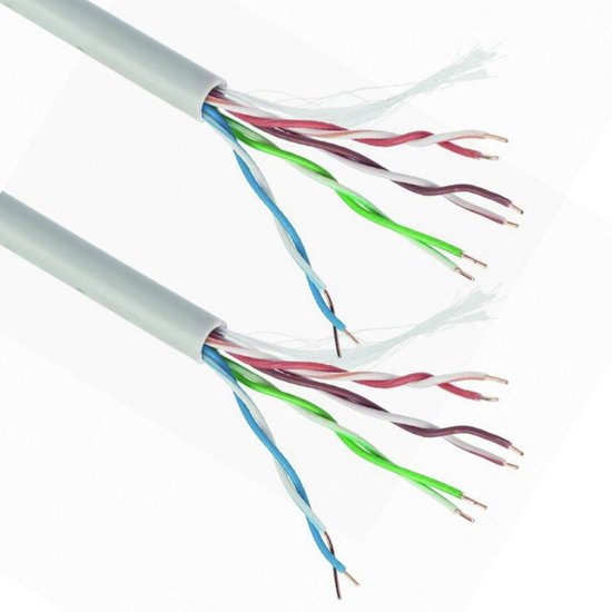Gembird - UPC-5004E-SOL 305 m stijve grijze Cat.5e UTP CCA Ethernet-netwerkkabelhaspel