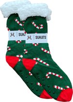 Sukats® Huissokken - Homesocks - Maat 37-44 - One-Size - Anti-Slip - Fluffy - Heren Huissokken - Kerst - Kerstsokken - Slofsokken - Variant 5