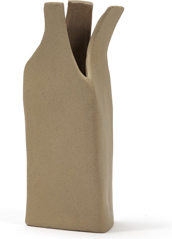 Serax Vase-Vase à Fleurs-VASE M BOUTEILLES DE FLEURS Faïence Marron L 16 L 12,5 et H 31,5 cm