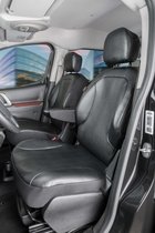 Autostoelhoes Transporter Fit Kunstleer antraciet geschikt voor Peugeot Partner, 2 Enkele zetele front