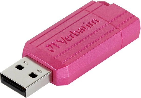 Verbatim USB DRIVE 2.0 PINSTRIPE USB-stick 128 GB Pink 49460 USB 2.0 - Verbatim
