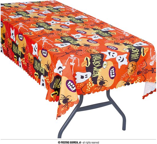 Fiestas Guirca - Tafelkleed Orange Halloween (177 x 134 cm)