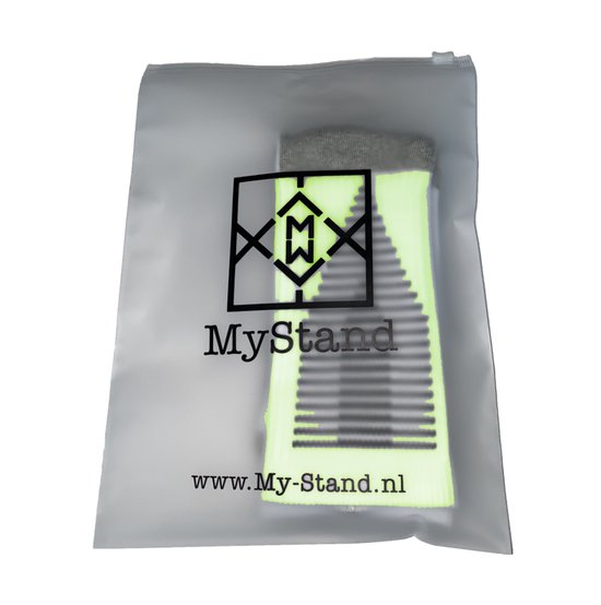 MyStand® Grip Chaussettes Voetbal Sport Grip Chaussettes Hautes Anti Ampoules Unisexe Taille Unique - Jaune Fluo