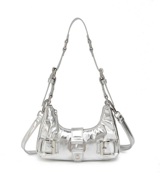 Nunoo Palma Space Silver Dames Schoudertas - Silver - One Size