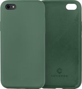 Coverzs Luxe Liquid Silicone case geschikt voor Apple iPhone 7 / 8 hoesje - Groen - Geschikt voor iPhone 8 / 7 case - Dennen groene case - Beschermhoesje - Backcover hoesje - Dennengroen
