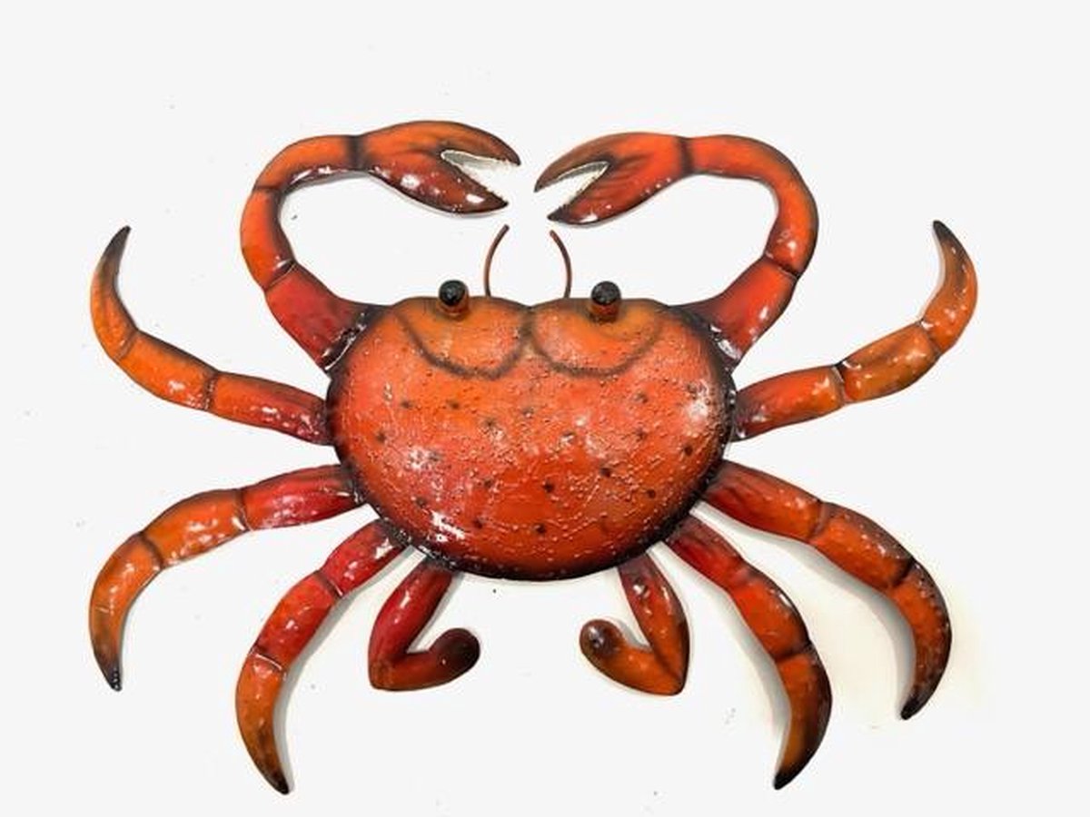 Decoratief beeld - beeld krab - oud ijzer - handgemaakt
