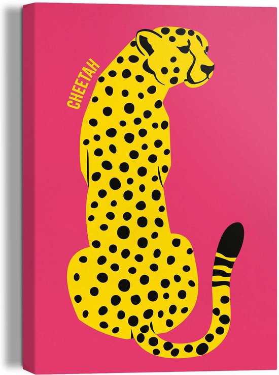 Schilderij Cheetah 30x20 cm