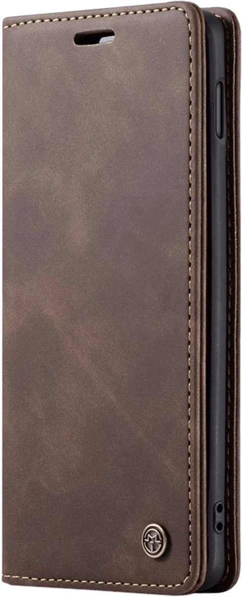 Caseme - Bookcase Bruin - Samsung Galaxy S23 Ultra Hoesje