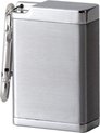 Draagbare Asbak Sleutelhanger - Pocket Asbak - Mini Ashtray - Metalen Portable Asbakje - Pocket Reis Asbak Zilver metallic met Deksel