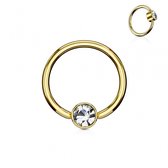 Ball closure ring 1.2x10 goud