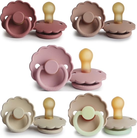 Chupones FRIGG daisy (2 piezas) - blush/cream