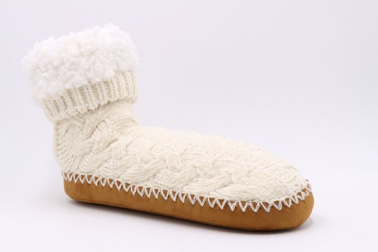 Alpacas Footwear - Sokslof - Warme voering - Antislip zool - Ivory - 36/38