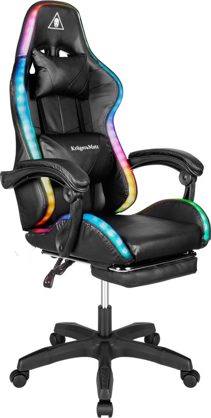 Gamestoel GX-150 Bureaustoel Zwart met RGB en Massagefunctie - Gamestoel - €179,95
