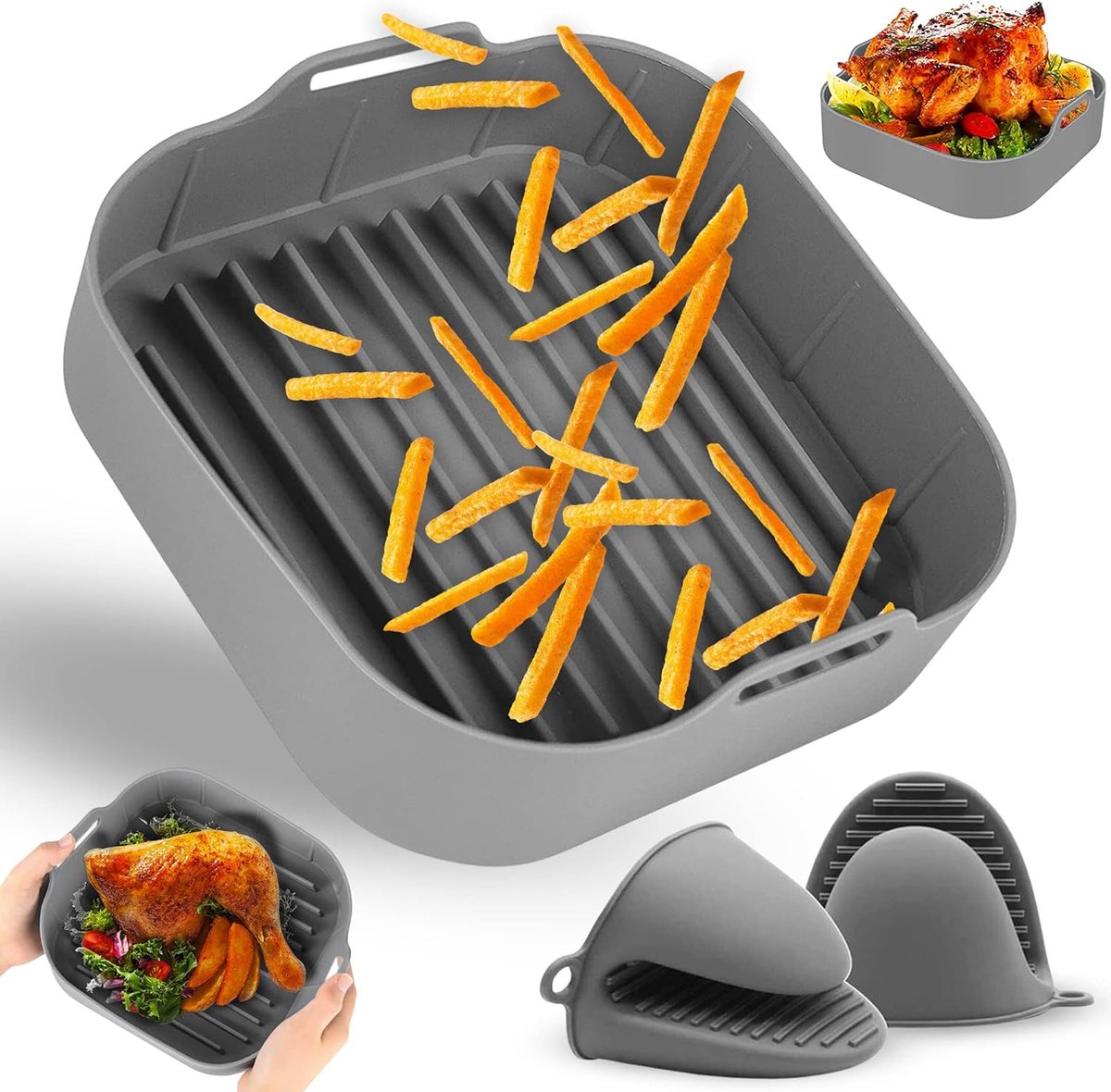 Siliconen magneetclips voor luchtfriteuse, 12