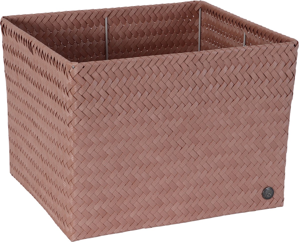Opbergmand - Grote Mand - Speelgoedmand - Woonkamer - Badkamer - Kinderkamer - Babykamer - Handed By -Top Fit open large 30 - koperroze - copper blush