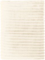 Mistral Home - Plaid - 100% polyester recyclé - Flanelle - 150x200 cm - Écru