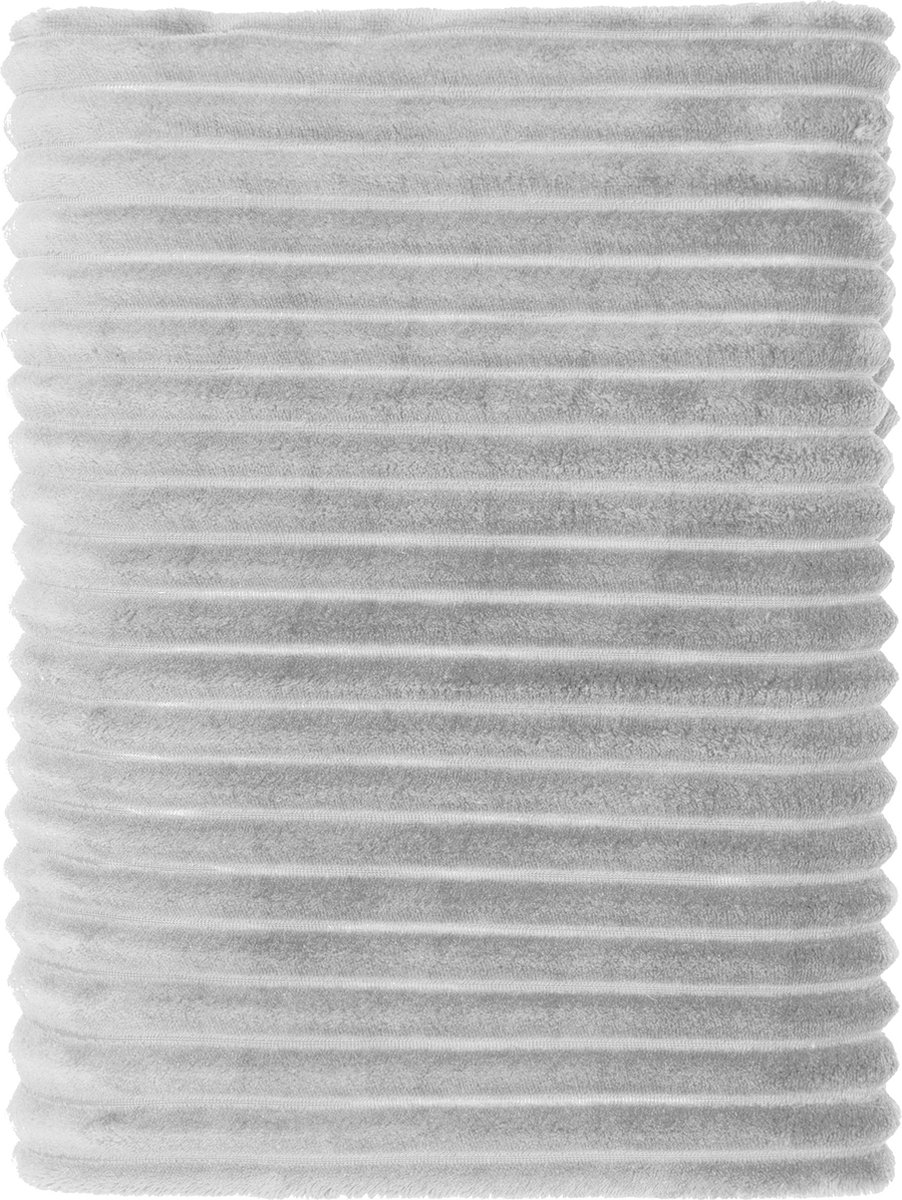 Mistral Home - PLAID - recycled flannel - 130 x 170 cm - effen kleur - grijs- Duurzaam